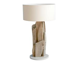 Tafellamp Brighton, hout/katoen, H 41 cm