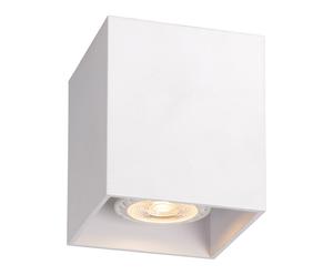 Plafondlamp Quadro, wit, diameter 8 cm