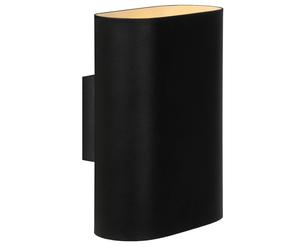 Wandlamp Satin, zwart, H 20 cm