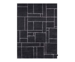 Handgeknoopt tapijt Eva, grijs, 140 x 200 cm