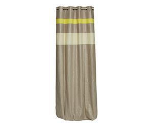 Gordijn Simple, linnen/polyester, beige/geel, L 140 cm