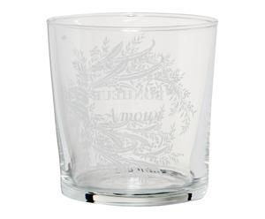 Waterglas Happy, transparant,  diameter 9 cm