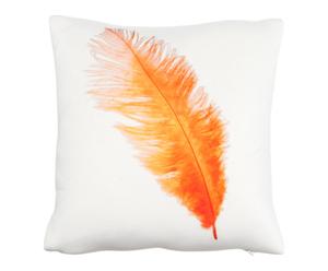 Kussen Pillow, wit/oranje, 30 x 30 cm