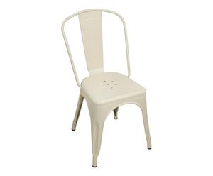 Metalen stoel Industrial, creme, L 44 cm