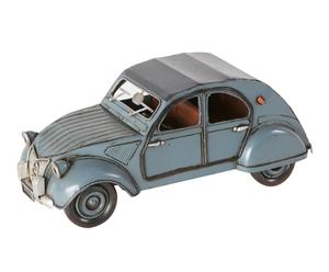 Decoratieve auto Voiture, hemelsblauw/grijs, L 27 cm
