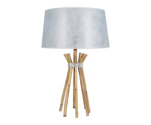 Tafellamp Bamboo, wit/naturel, H 70 cm