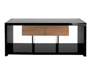 TV-meubel Celine, zwart/naturel, L 176 cm