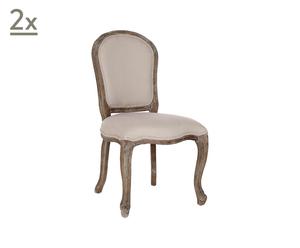 Set van 2 stoelen RACHEL beige 63 x 97 x 53 cm - SAFAVIEH