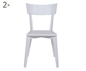 Kiefernholz-Stühle HARRY, 2 Stück, weiß