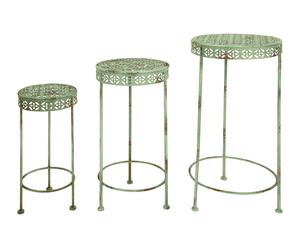 Set van 3 plantentafels Green, 30x70x30 cm