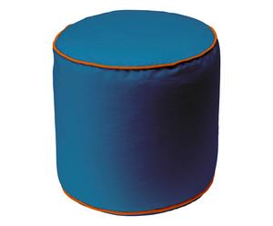 Poef Bicolor, blauw/oranje, 47 x 45 cm