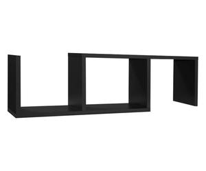 Wandmeubel Dibi, zwart, 90 x 27 x 22 cm