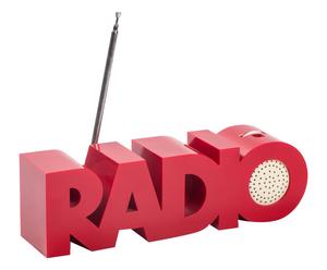 Radio a forma di scritta anni \'80 p.unico - 8x25x6 cm