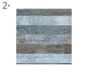 Set van 2 rollen behang Elements V, naturel/blauw/wit, B 53 cm
