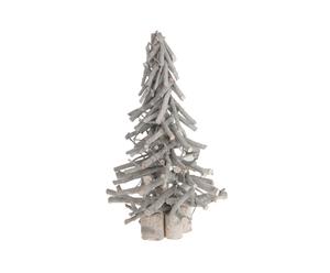 Decoratieve kerstboom op standaard Christmas, grijs, H 60 cm