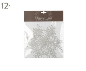 Set van 48 decoratieve sneeuwvlokken Snowflake, wit, diameter 18 cm
