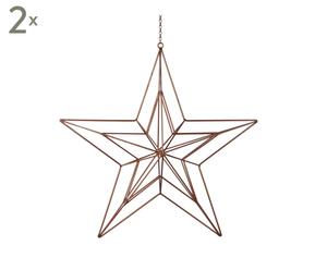 Set van 2 decoratieve sterren Cumberland, koper, H 100 cm