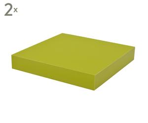 Set van 2 plankjes Basic, groen, B 23,5 cm