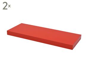 Set van 2 plankjes Basic, rood, B 60 cm