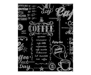 Rol behang Coffee Shop, zwart/wit, 1005 x 53 cm