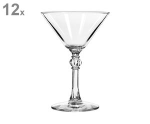 Set van 12 martini glazen Martins, transparant, 15,3 cm