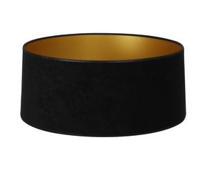 Lampenkap Velours, zwart/goud, diameter 40 cm