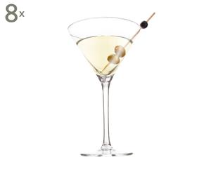 Set van 8 Martini glazen, transparant, H 18,6 cm