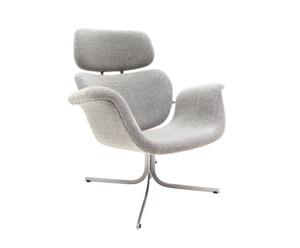 Lounge chair Pierre Paulin Big Tulip, lichtgrijs, H 103 cm