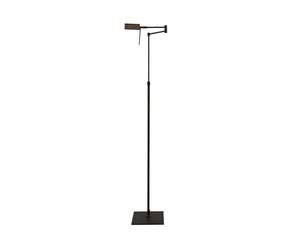 Vloerlamp Dean, zwart, H 90-140 cm