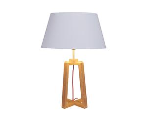Tafellamp Densk, naturel/camel, H 65 cm