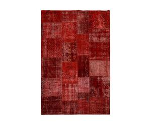 Handgemaakt patchwork tapijt, rood, 200 x 140 cm