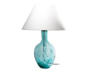Handgemaakte tafellamp Hugues, turquoise, diameter 40 cm