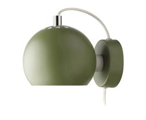 LED-wandlamp Ball, mat groen, diameter 12 cm