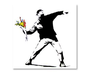 Grafika „Anarchist throwing flowers”