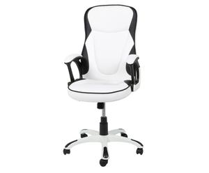 Krzesło obrotowe „Lisa”, biało-czarne