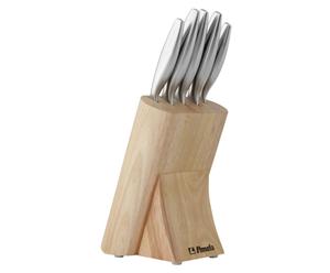 Komplet 5 noży w drewnianym bloku „Praxos”