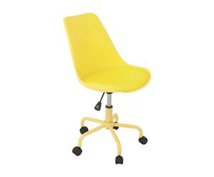 Krzesło obrotowe „Suerte”, żółte