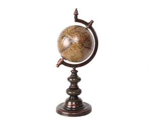 Dekoracyjny globus „Golden”, złoto-brązowy