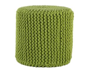 Puf en algodón, verde – Ø40 cm