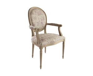 Krzesło z podłokietnikami „Toile de Jouy”