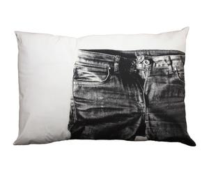 Poszewka na poduszkę „Jeans”, biała