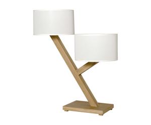 Lampa stołowa „Delta”, biało-naturalna