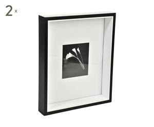 Zestaw 2 ramek na zdjęcia „Noel”, czarno-biały