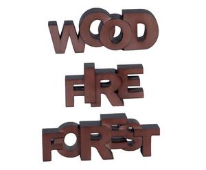 Zestaw 3 dekoracji „Wood Fire Forest”