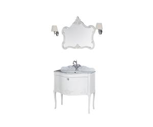 Moduł łazienkowy – szafka pod umywalkę, lustro i akcesoria, 85 x 80 x 42 cm