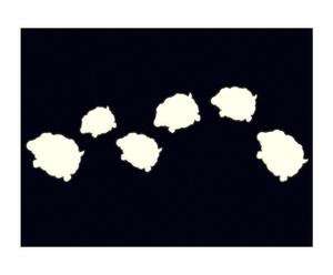 Fluoroscencyjna naklejka ścienna „Sheeps”