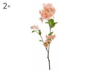 Zestaw 2 sztucznych kwiatów „Bouganvillea”