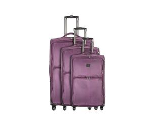 Komplet 3 walizek na kółkach „Vanille”, fioletowy