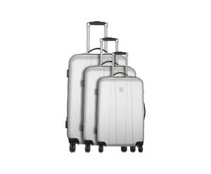 Komplet 3 walizek na kółkach „Rome”, srebrny