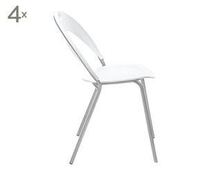 Zestaw 4 krzeseł „Patto”, biały